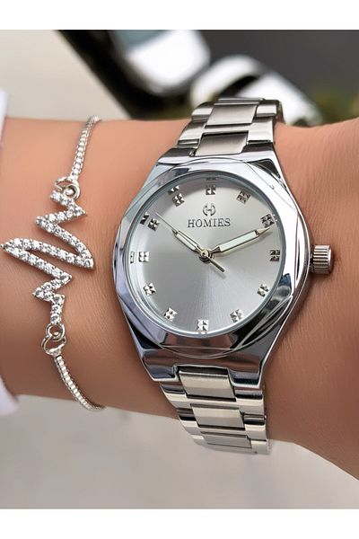 Homies Original Invoice Waterproof Women's Wrist Watch with Bracelet Gift