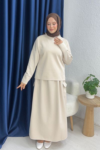 lurex moda Βασικό κοστούμι Scuba Skirt