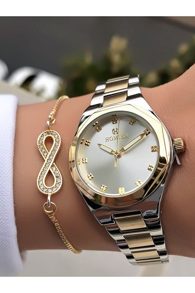 Homies Original Invoice Waterproof Women's Wrist Watch with Bracelet Gift
