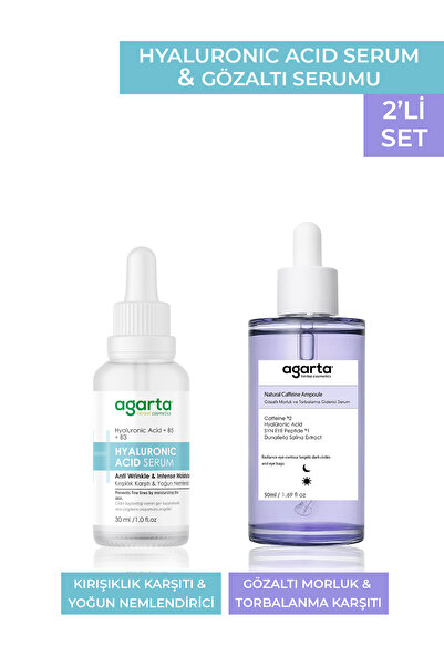 Agarta 2'Li Set Hyaluronıc Acıd Serum 30 Ml & Göz Altı Torbalama Morluk Serum...
