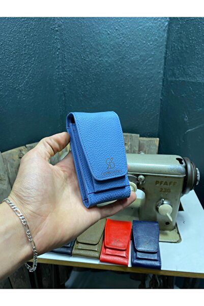 özdemirler deri Şeker Mavi Deri Sigaralık,sigaralık,hakiki Deri Sigaralık,sigara Kutusu,sigara Tabakası,çakmaklık