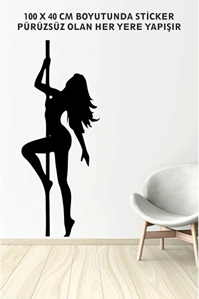 3M Duvar Sticker / Direk Dansı Yapan Kadın Sticker / Direk Dans Kadın Sticker / Direk Dans Sticker