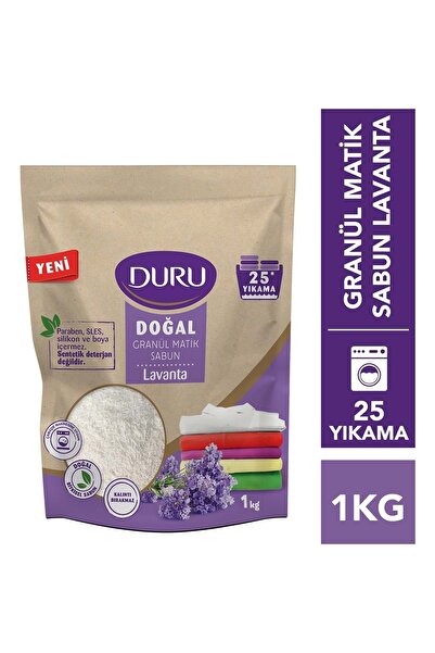 Duru Doğal Granül Matik Sabun Tozu Lavanta 12kg (12PK*1) (300 YIKAMA)