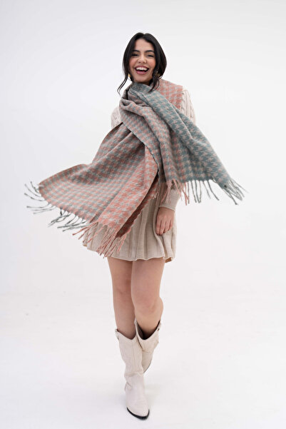 FENZA SCARF Lisa Grade Crown Pattern Wool-Acrylic Mix Winter Scarf