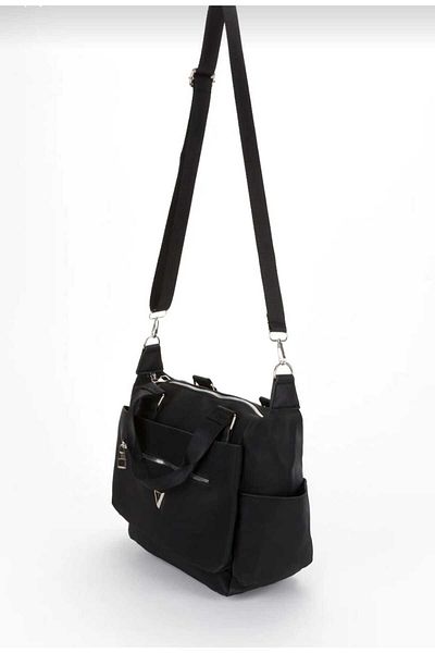 MAC&MOS Women's Black Compartment Hand and Shoulder Bag