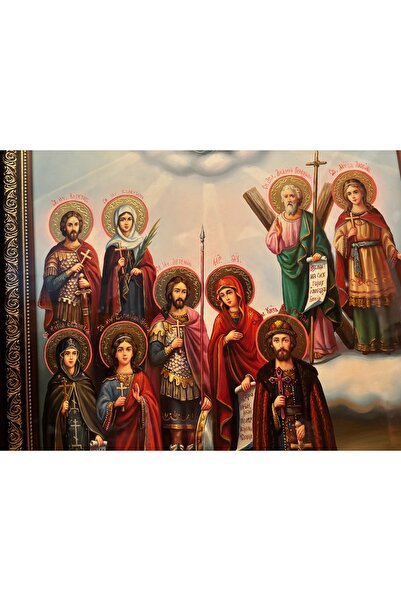 tayfuntufan antika koleksiyon Porselen üzeri el boyama tablo çift çerçeve içinde 58,5 cm 48,5 cm ölçülerinde