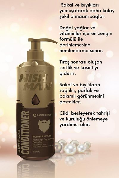 NISHMAN 200 ml Beard and Mustache Care Cream
