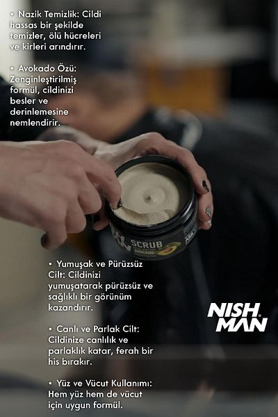 NISHMAN Facial Cleanser Scrub with Avocado Extract 300 ml