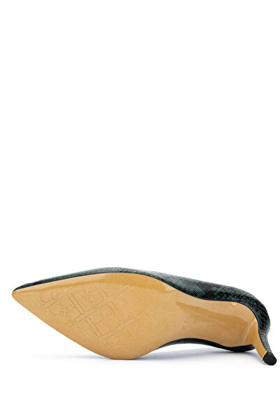 Tamer Tanca Kadın Hakiki Deri Yeşil Topuklu Ayakkabı