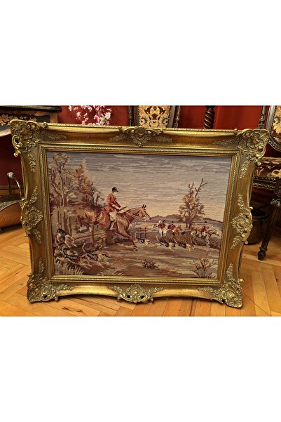 tayfuntufan antika koleksiyon Avrupa Goblen tablo 78 cm 62 cm ölçülerinde
