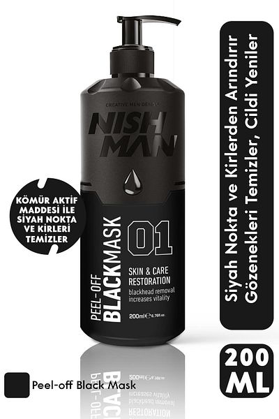 NISHMAN 200 ml Black Peel-Off Face Mask