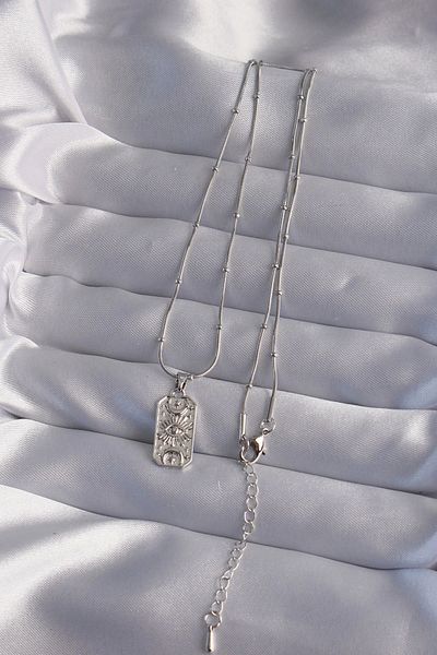 Store 316L Steel Chain Silver Color Laser Embroidered Eye Figure Tarot Necklace