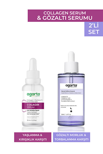 Agarta 2'li Set Collagen Serum 30 Ml & Göz Altı Morluk Torbalama Serumu 50 Ml