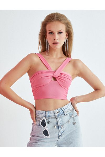 Koton Crop-Tanktop mit Fensterdetail