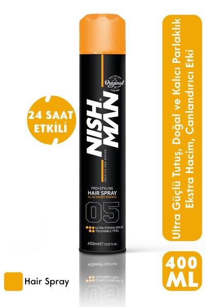 NISHMAN 05 Saç Şekillendirici Sprey - Ultra Tutuş - 400 ml