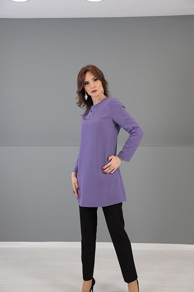 ÖNDER ÖZSOY O-Neck Long Sleeve Blouse-Lilac