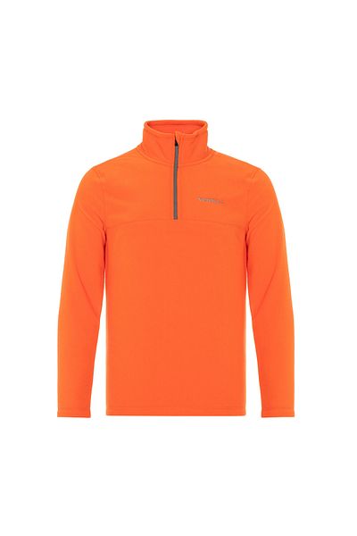 Merrell Orange Men's Stand Collar Plain Fleece Sweatshirt