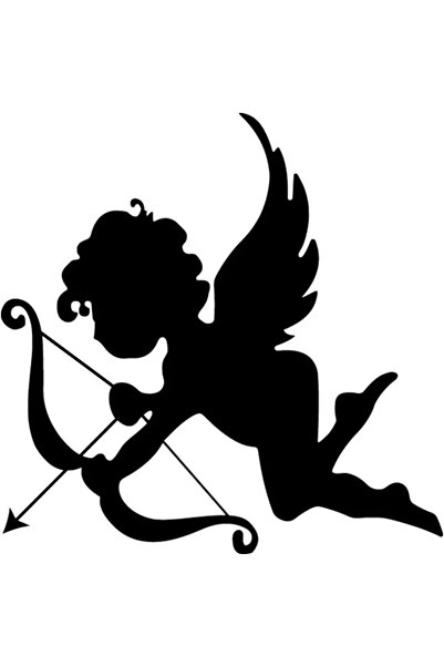 Kıvırcıkyoga ملصق حائط للكمبيوتر المحمول بتصميم ملاك الحب من إيروس - 30x30 سم