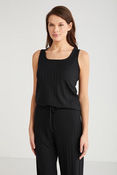 Penyemood Black Women's Pajamas Set 3 Pieces - C2T1N7O9