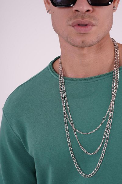 Butik Trend We'Re Men's Oversize Fit Sweatshirt with Filthy Collar and Skirt Label Detail
