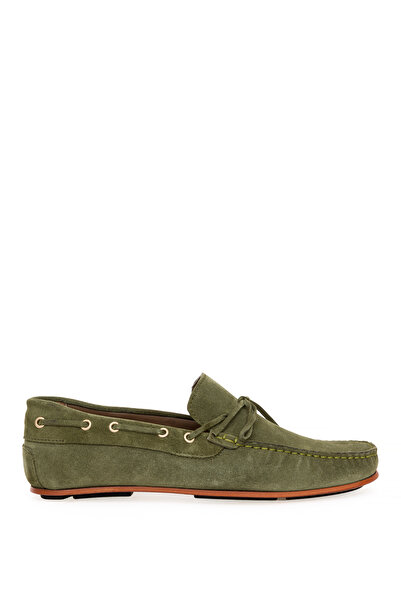 Cacharel Haki Kösele Taban %100 Deri Loafer Ayakkabı 50268410-VR027