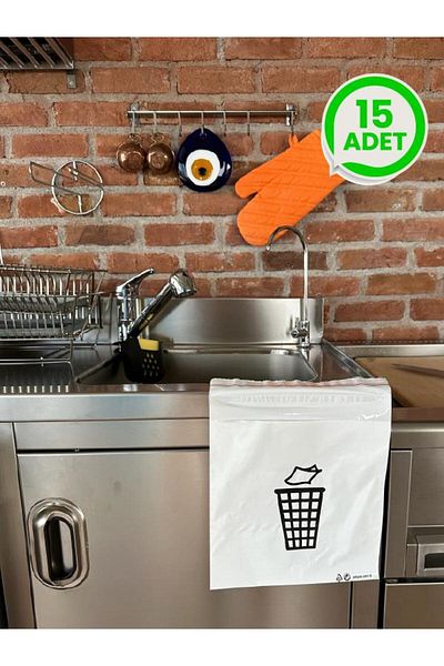 PALPAK 15 Pieces 25X25+5Cm Self-Adhesive Anti-Strap Anti-Strap Double-Sided Open-Close Tape Garbage Bag
