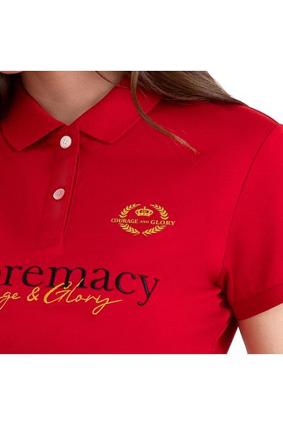 Giordano Women's Slim Fit Embroidery Bold Polo (Liquid Touch)