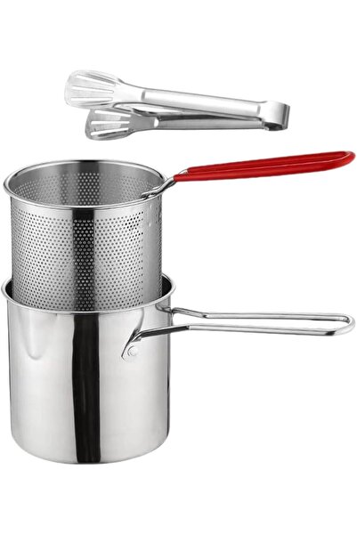 Arabest Stainless Steel Deep Fryer with Basket, Tempura Frying Cookware Set, ...