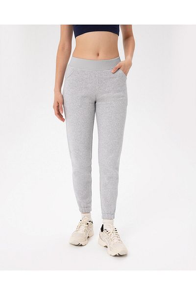 Ayma Active Gray Organic Cotton High Waist Elastic Leg Jogger Sweatpants
