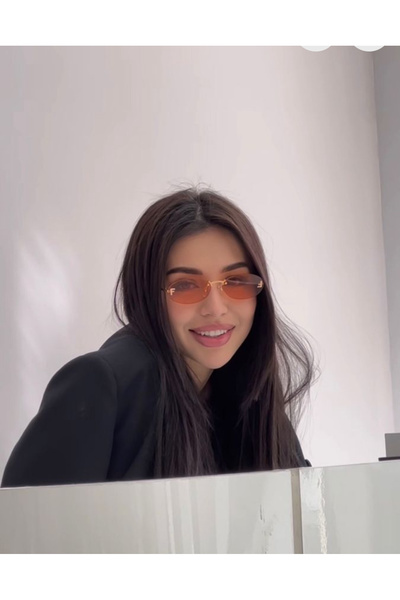 funeyes Metal Round Funeyes Sunglasses with Stone Detail - Frameless