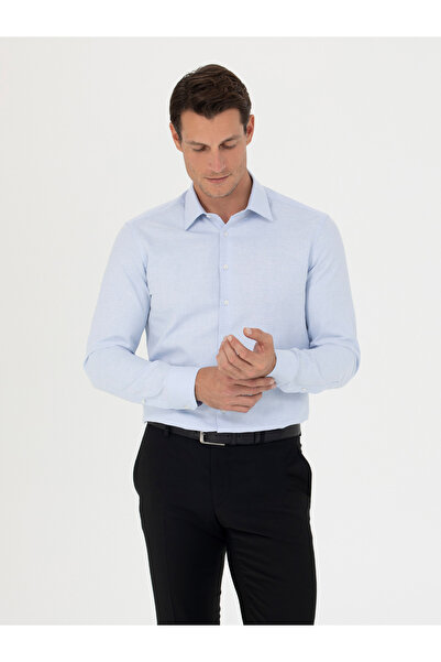 Cacharel Mavi Slim Fit Pamuk Gömlek 50279881-VR036