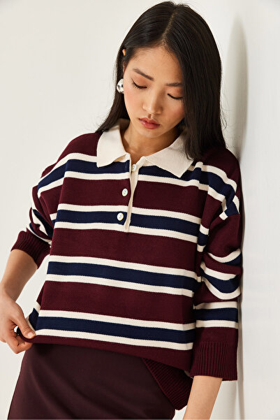 Bianco Lucci Kadın Polo Yaka Triko Kazak 241184 60261215