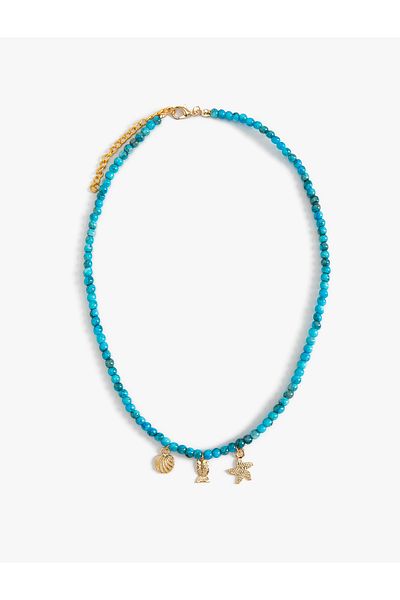 Koton Stylish Necklace Charm with Bead Detail