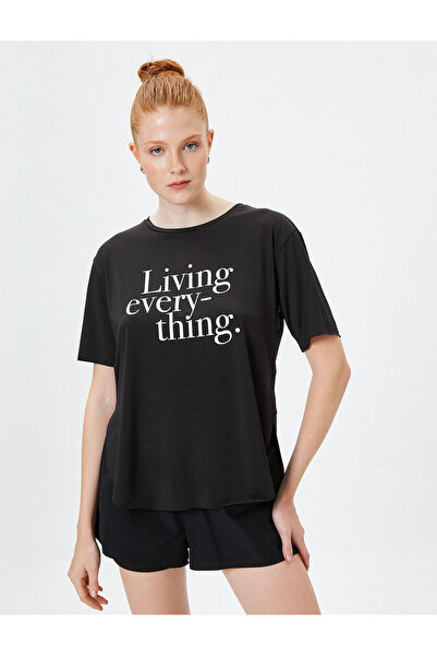 Koton Μπλουζάκι Γυναικείο Ρούχο Μαύρο