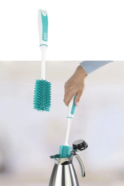 Lider MAGNESİA فرشاة غسيل الترموس والأواني، فرشاة غسيل الأطباق المصنوعة من السيليكون