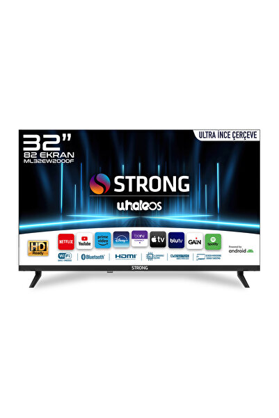 Strong ML32EW2000F 32" HD Ready Ultra İnce Çerçeve Whale OS Smart TV - Dahili...