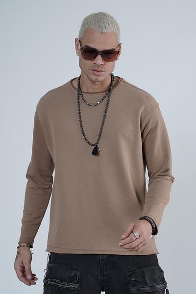 Butik Мъжки суитшърт с овърсайз кройка и етикет на полата TREND WE