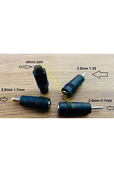 ATAELEKTRONİK ÇOKLU YEDEK ADAPTÖR UÇ ÇEVİRİCİ  ( 2.5x0.7MM- 4.8x1.7MM- 3.5X1.35MM- MICRO USB )