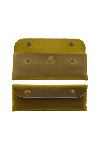 Mess collection Leather Pen Holder, Genuine Leather Small Pencil Case – Business, Office, School Accessories Holder