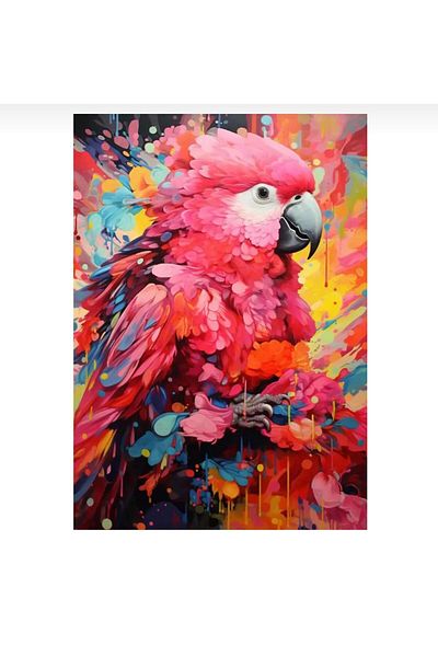 OZN AKSESUAR 27X33Cm Parrot Pattern 5D Diamond Stone Processing Kit