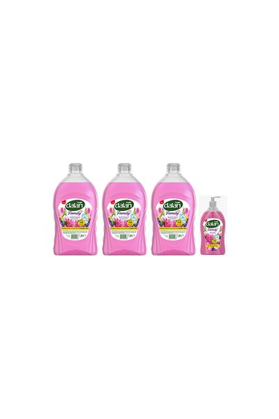 Dalan Family Soap - Spring Flower 1.5 Lt 3 Pieces 650 ml 1 Piece