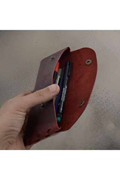 Mess collection Leather Pen Holder, Genuine Leather Small Pencil Case – Business, Office, School Accessories Holder