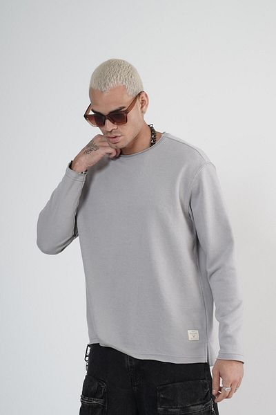 Butik Trend We'Re Men's Oversize Fit Sweatshirt with Filthy Collar and Skirt Label Detail