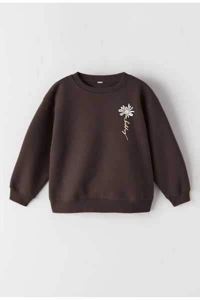 GYES Παιδικό φούτερ Crew Neck με λουλουδάτο στάμπα