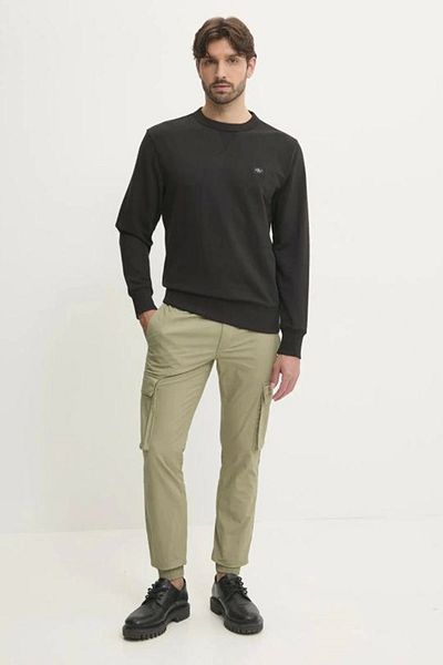 Calvin Klein Суитшърт с кръгло деколте Ck Jeans Woven Label Erkek J30j327115-beh
