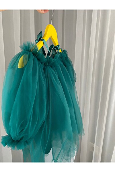 Tinypeople Kız Çocuk Balon Kol Abiye Elbise Kız Çocuk Tüllü Elbise Kız Çocuk Kabarık Elbise Tütü Elbise