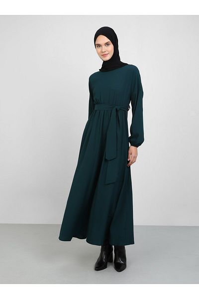 Tavin Hijab Dress - Khaki - Tavin