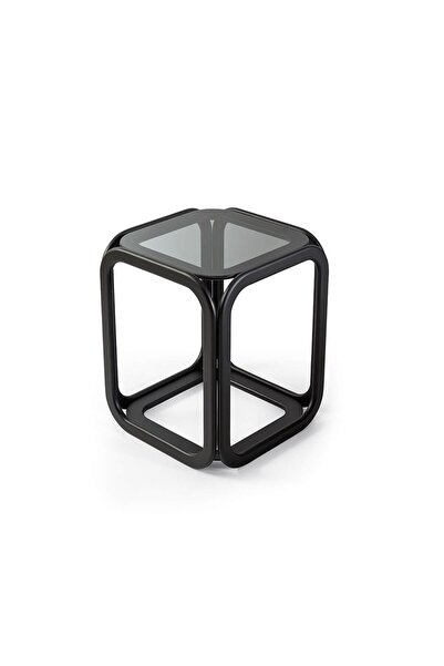 ReHome Camaro Yan Sehpa | Koltuk Sehpası | Cam | MDF