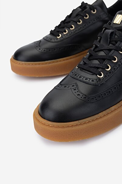 Valmenti Erkek Hakiki Deri Siyah Sneakers & Spor Ayakkabı