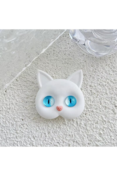 Microcase 3D Figürlü Kedi Tasarımlı 3M Yapıştırmalı Cep Telefonu Tutacağı Popsocket - AL4868
